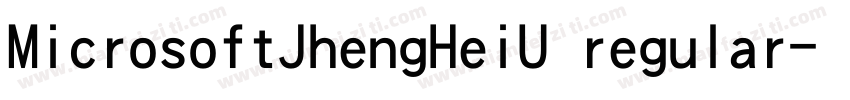 MicrosoftJhengHeiU regular字体转换